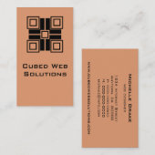 Ultramoderne Blöcke Vertikale Visitenkarte, Korall Visitenkarte (Vorne/Hinten)