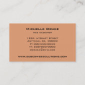 Ultramoderne Blöcke Vertikale Visitenkarte, Korall Visitenkarte (Rückseite)