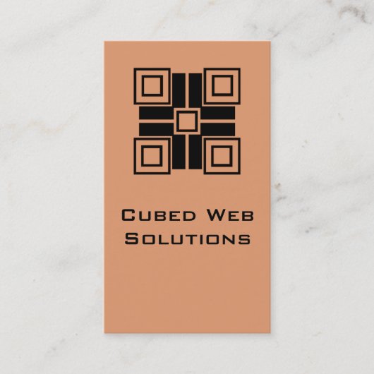 Ultramoderne Blöcke Vertikale Visitenkarte, Korall Visitenkarte (Vorderseite)