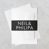 Ultramoderne BOLD NAMES Big Monogram Wedding Einladungsbanderole