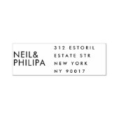 Ultramoderne BOLD NAMES Hochzeitrückgabe Permastempel (Design)