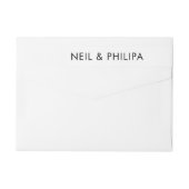 Ultramoderne BOLD NAMES Hochzeitstorte (Rückseite)