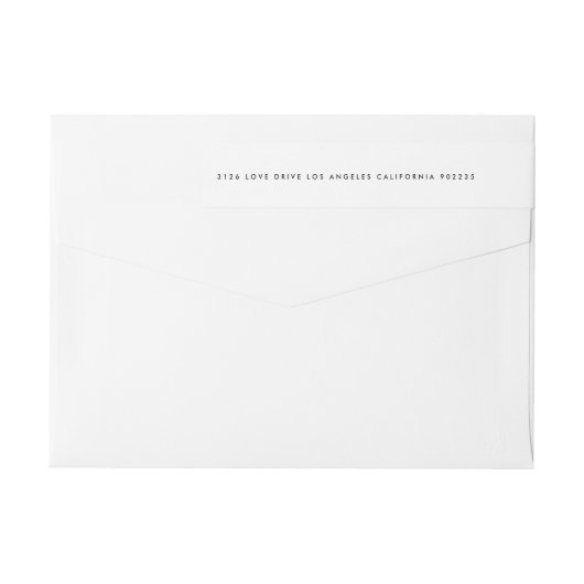 Ultramoderne BOLD NAMES Hochzeitstorte (Rückseite)