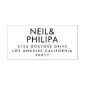 Ultramoderne BOLD NAMES Wedding Return Permastempel (Design)