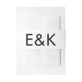 Ultramoderne, fette Große Monogramm Minimalistisch Einladungsbanderole (Vorderseite Beispiel)