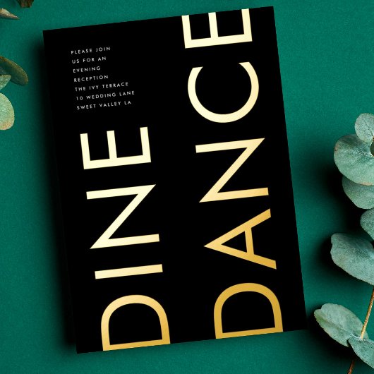 Ultramoderne, fette Monogramm-Hochzeitsglanz Folieneinladung