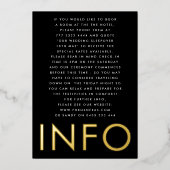 Ultramoderne, fette Monogramm-Hochzeitsglanz Folieneinladung (Vorderseite)