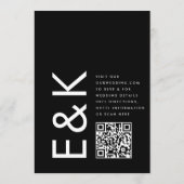 Ultramoderne, fette QR CODE UAWG Wedding Einladung (Rückseite)