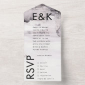 Ultramoderne Gender-Neutral-Tinte-Hochzeit All In One Einladung (Innen)