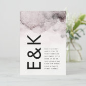 Ultramoderne Gender-Neutral-Tinte-Hochzeit Einladung (Stehend Vorderseite)