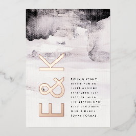 Ultramoderne Gender-Neutral-Tinte-Hochzeit Folieneinladung