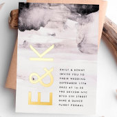 Ultramoderne Gender-Neutral-Tinte-Hochzeit Folieneinladung