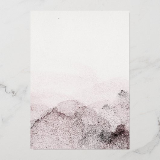 Ultramoderne Gender-Neutral-Tinte-Hochzeit Folieneinladung (Rückseite)