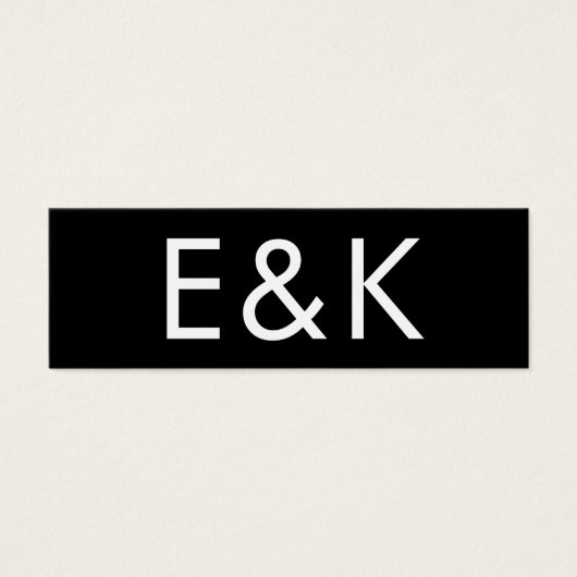 Ultramoderne, große Monogramm-Einfache Geschenkgut (Vorderseite)