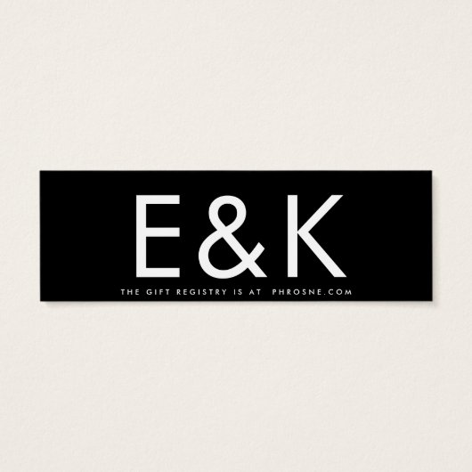 Ultramoderne, große Monogramm-Einfache Geschenkgut (Rückseite)