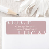 Ultramoderne, große Monogramm-Rücksendeadresse (Insitu)