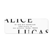 Ultramoderne, große Monogramm-Rücksendeadresse (Vorne)