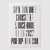 Ultramoderne Großfette Details Save the Date Pergament Einladungen (Vorderseite)