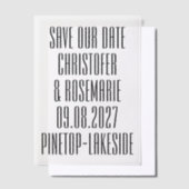 Ultramoderne Großfette Details Save the Date Pergament Einladungen (Versetzt)