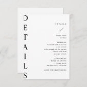 ultramoderne Hochzeitskarte Begleitkarte (Vorne/Hinten)