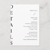 ultramoderne Hochzeitskarte Begleitkarte (Vorderseite)