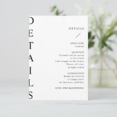 ultramoderne Hochzeitskarte Begleitkarte (Stehend Vorderseite)