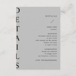 ultramoderne Hochzeitskarte Begleitkarte