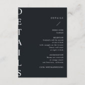 ultramoderne Hochzeitskarte Begleitkarte (Vorderseite)