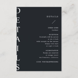 ultramoderne Hochzeitskarte Begleitkarte