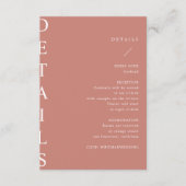 ultramoderne Hochzeitskarte Begleitkarte (Vorderseite)