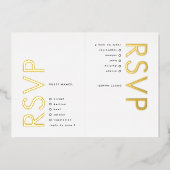 Ultramoderne, kühne Namen 2 x UAWG GOLD Folieneinladung (Vorderseite)