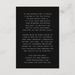 Ultramoderne, kühne Namen Big Simple Wedding Begleitkarte