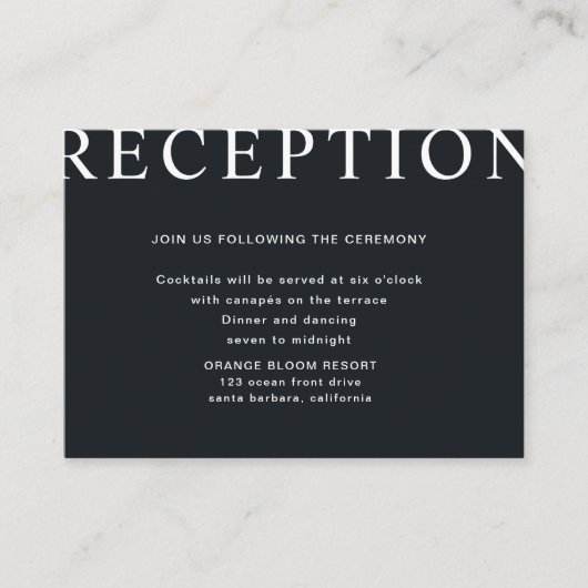 ultramoderne Layout-Empfang-Abschlusskarte Begleitkarte (Vorderseite)