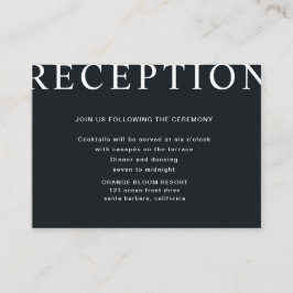 ultramoderne Layout-Empfang-Abschlusskarte Begleitkarte