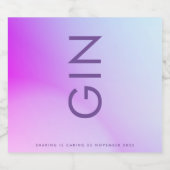 Ultramoderne Lila Hochzeit im Herbst Alkoholflaschenetikett (Einzelnes Label)