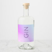 Ultramoderne Lila Hochzeit im Herbst Alkoholflaschenetikett (Vorderseite)