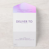 Ultramoderne Lila Hochzeit im Herbst All In One Einladung (Außenbereich)