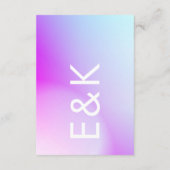 Ultramoderne Lila Hochzeit im Herbst Begleitkarte (Rückseite)