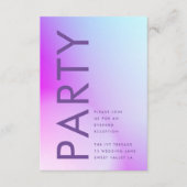 Ultramoderne Lila Hochzeit im Herbst Begleitkarte (Vorderseite)