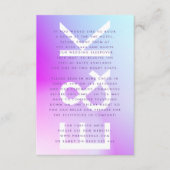 Ultramoderne Lila Hochzeit im Herbst Begleitkarte (Vorderseite)