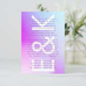 Ultramoderne Lila Hochzeit im Herbst Begleitkarte (Stehend Vorderseite)