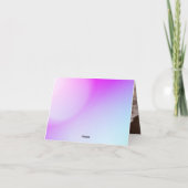 Ultramoderne Lila Hochzeit im Herbst Dankeskarte (Rückseite)