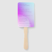 Ultramoderne Lila Hochzeit im Herbst Fächer (Rückseite)