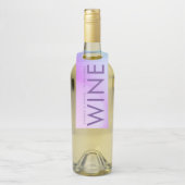 Ultramoderne Lila Hochzeit im Herbst Flaschenanhänger (Auf Flasche)