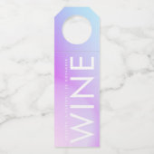 Ultramoderne Lila Hochzeit im Herbst Flaschenanhänger (Rückseite)