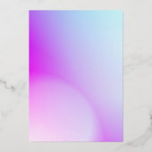 Ultramoderne Lila Hochzeit im Herbst Folieneinladung (Rückseite)