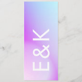 Ultramoderne Lila Hochzeit im Herbst Menükarte (Rückseite)