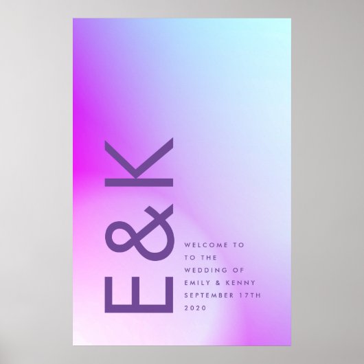 Ultramoderne Lila Hochzeit im Herbst Poster (Vorne)