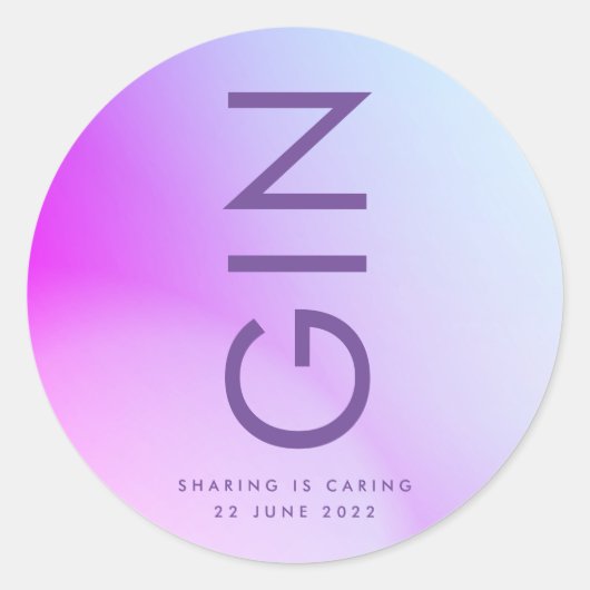 Ultramoderne Lila Hochzeit im Herbst Runder Aufkleber (Vorderseite)