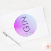 Ultramoderne Lila Hochzeit im Herbst Runder Aufkleber (Umschlag)